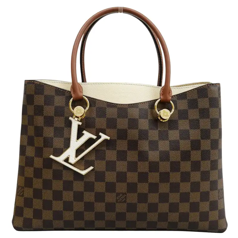 http://ルイヴィトン%20LOUIS%20VUITTON%20ダミエ%20LVリバーサイド%20ハンドバッグ%20トートバッグ%20クレーム%20N40135%20中古%20LV2175