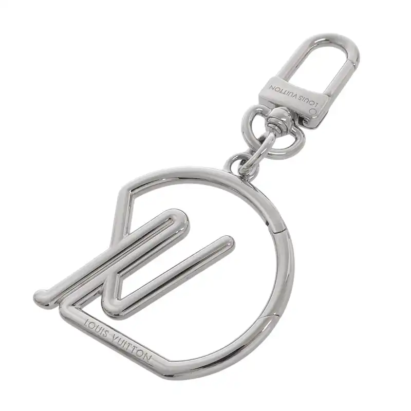 ルイヴィトン LOUIS VUITTON キーホルダー LVチューブラー チャーム メタル シルバー色 M01935 中古 LV2198