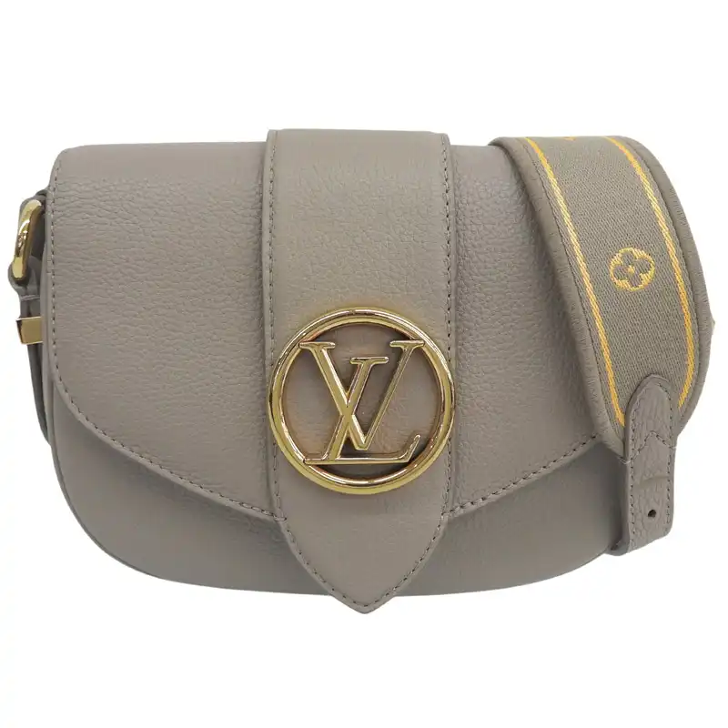 ルイヴィトン LOUIS VUITTON ポンヌフソフトPM ショルダーバッグ トリヨン グレージュ M58728 中古 LV2211