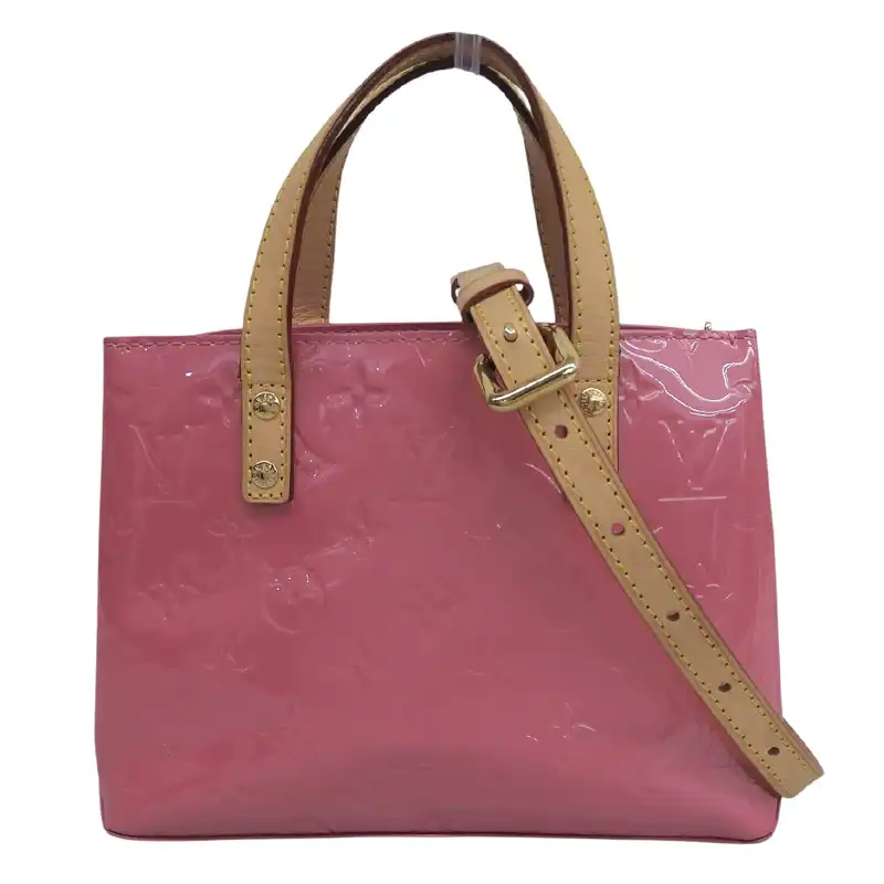 ルイヴィトン LOUIS VUITTON モノグラム ヴェルニ LVリミックス リードPM 2WAYバッグ ネオンピンク M24028 中古 LV2215