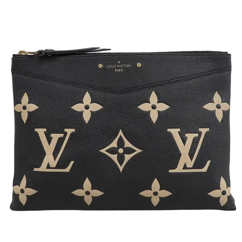 ルイヴィトン LOUIS VUITTON モノグラム アンプラント ジャイアント デイリーポーチ クラッチバッグ ノワール M81292 中古 LV2218