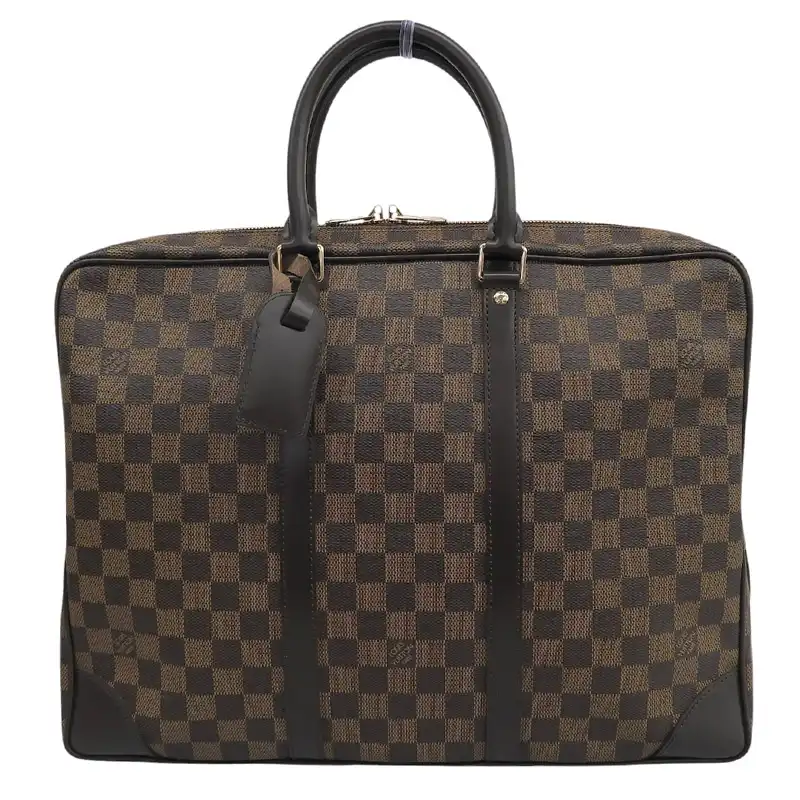 ルイヴィトン LOUIS VUITTON ダミエ ポルトドキュマン ヴォワヤージュ ビジネスバッグ ブリーフケース エベヌ N41124 中古 LV2223