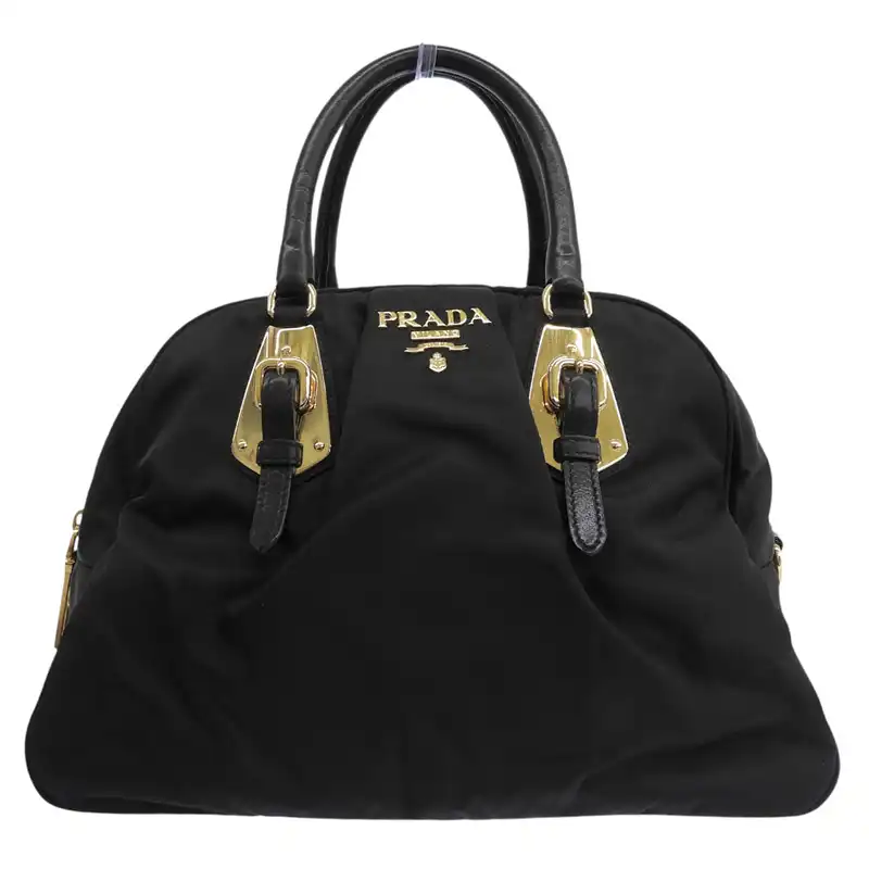 http://プラダ%20PRADA%20ハンドバッグ%20ナイロン/レザー%20ブラック%20BL0470%20中古%20OB2922