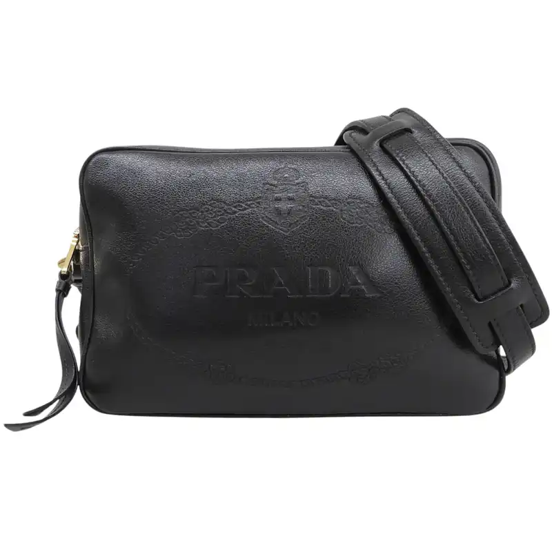 http://プラダ%20PRADA%20ショルダーバッグ%20斜め掛けショルダー%20レザー%20ブラック%201BH089%20中古%20OB2937