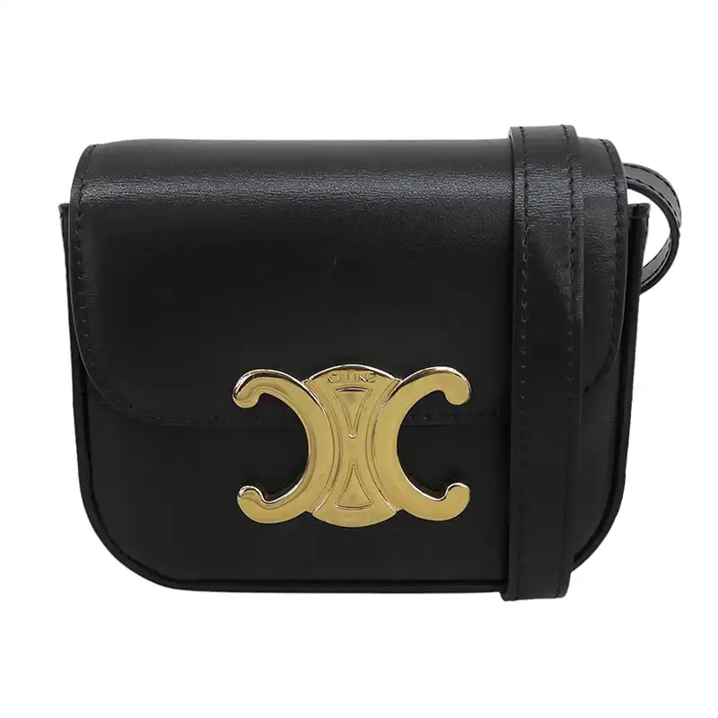 http://セリーヌ%20CELINE%20トリオンフ%20ミニ%20クロード%20ミニ%20バッグ%20シャイニーカーフスキン%20ブラック%2010I513DPV.38NO%20中古%20OB2939