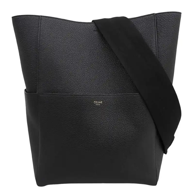 http://セリーヌ%20CELINE%20サングルバケット%20ショルダーバッグ%20レザー%20ブラック%20中古%20OB2954