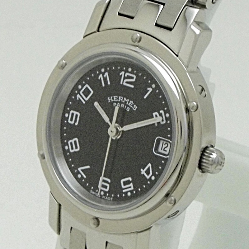 エルメス HERMES クリッパー 腕時計 時計 SS CL4.210 レディース約40g生産国