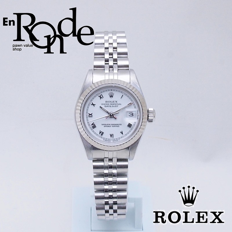 ロレックス ROLEX レディース腕時計 デイトジャスト ホワイトローマン 