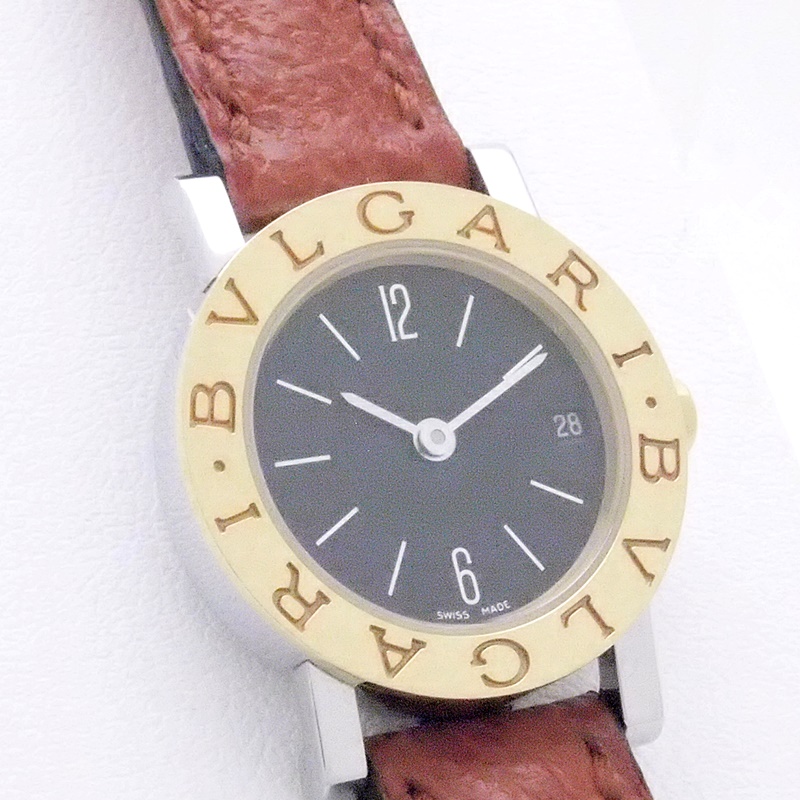ブルガリ BVLGARI レディース腕時計 ブルガリブルガリ BB23SGL SS/YG/革 ブラック文字盤 中古 | ロンド 大阪天神橋筋6丁目