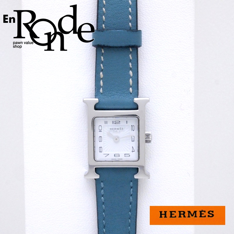 エルメス HERMES レディース腕時計 Hウォッチミニ HH1-110 SS/革