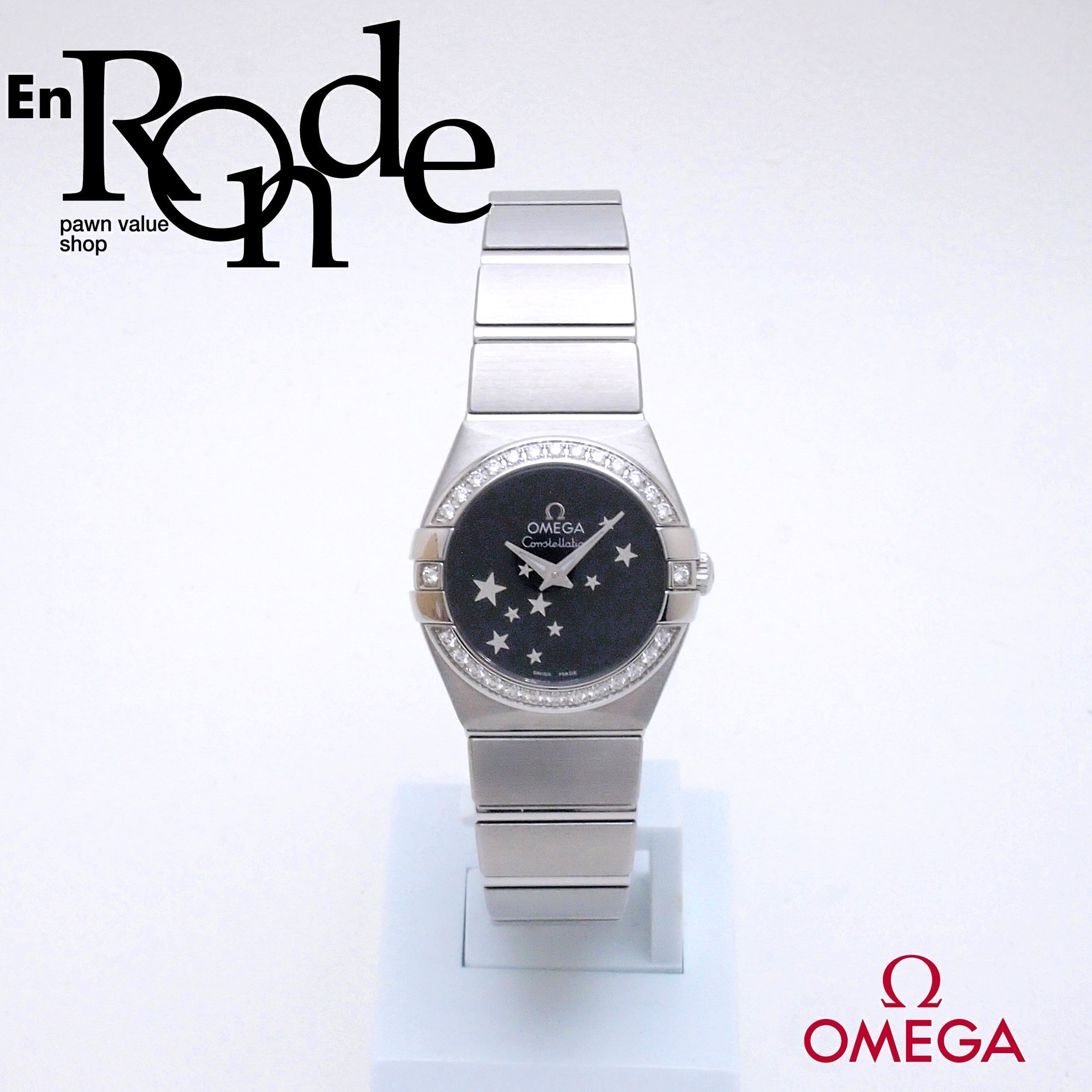 オメガ OMEGA レディース腕時計 コンステレーション　ブラッシュ 123-15-24-60-01-001 SS／ダイヤ ブラック文字盤 中古