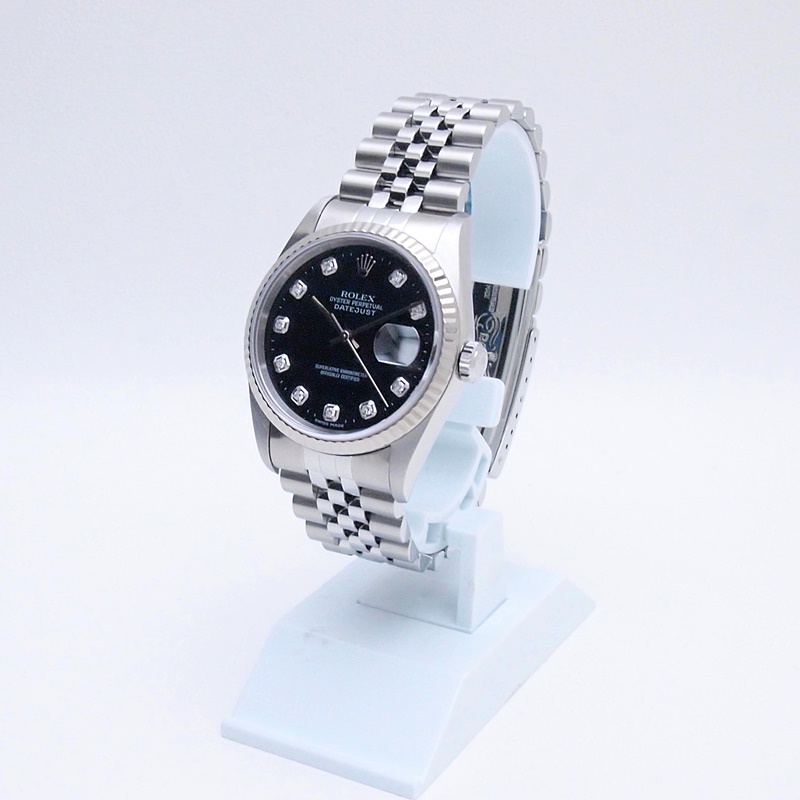 ロレックス ROLEX 16234G F番(2003年頃製造) ブラック /ダイヤモンド メンズ 腕時計