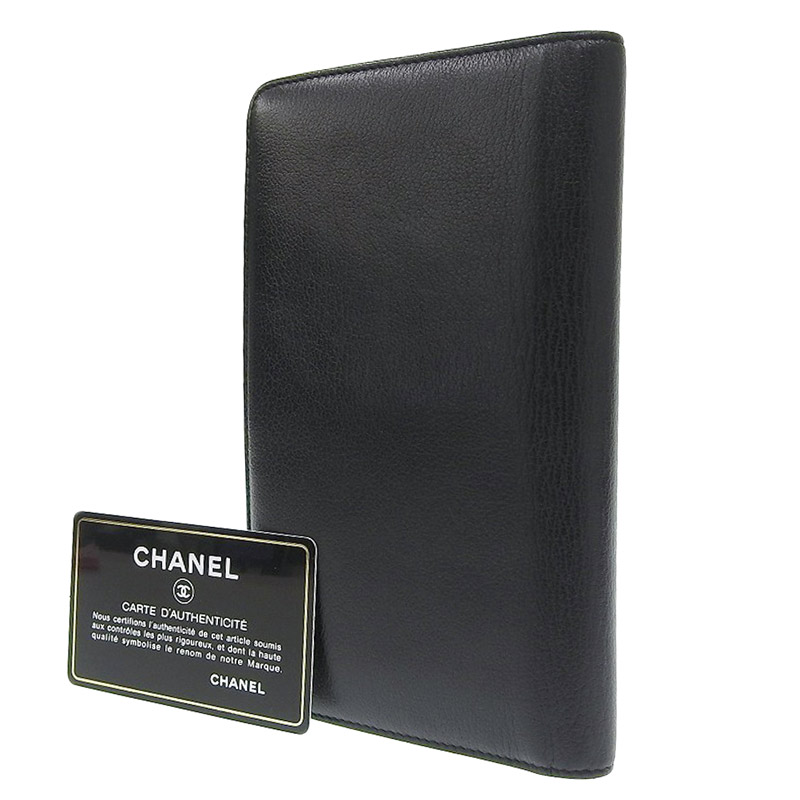 シャネル CHANEL カメリア 二つ折り 長財布 レザー ブラック A46511 15