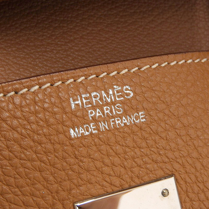 エルメス HERMES バーキン35 ハンドバッグ トゴ ゴールド シルバー金具 