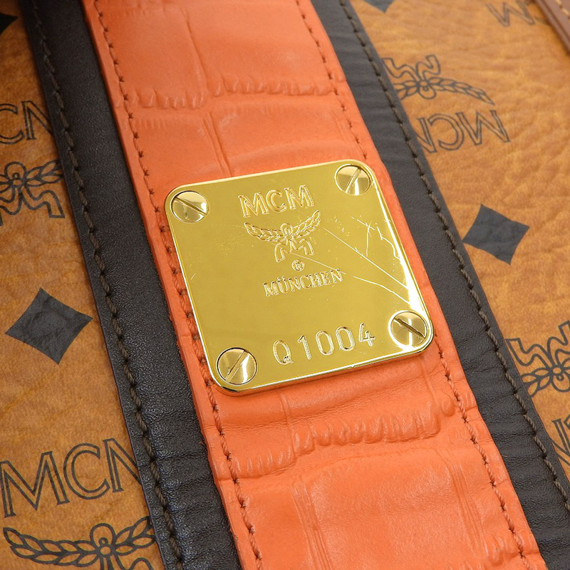 MCM トート PVC レザー ブラウン オレンジ MWPAVI86OR001