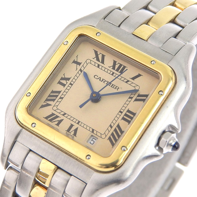 カルティエ CARTIER 時計 パンテールMM レディース クォーツ 腕時計 SS YG アイボリー文字盤 中古 CA0399 | ロンド