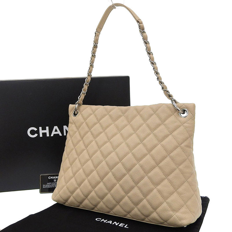 CHANEL - ９万円(新品時の参考価格) シャネルキャビアスキン⭐ベージュ