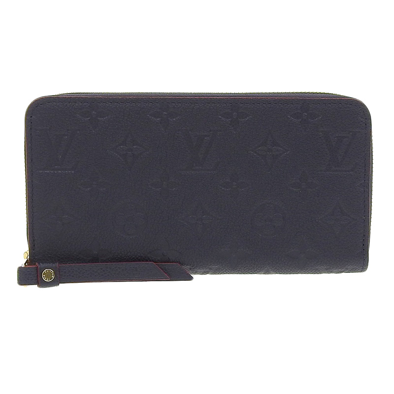 ルイヴィトン LOUIS VUITTON モノグラムアンプラント ジッピーウォレット 長財布 マリーヌルージュ M62121 美品