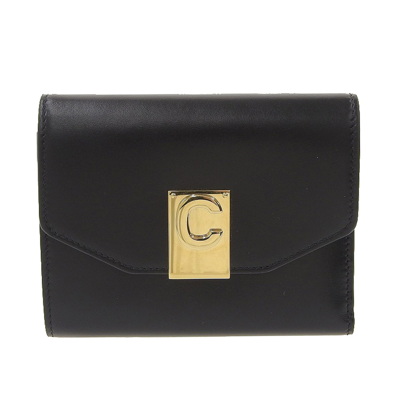 セリーヌ CELINE 三つ折り財布 レザー ブラック ゴールド金具 10C723BQ8 美品 OBB0306 – ロンド 大阪天神橋筋6丁目