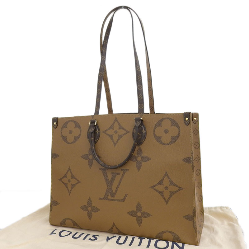 ルイヴィトン LOUIS VUITTON モノグラムリバース オンザゴーGM トート ...