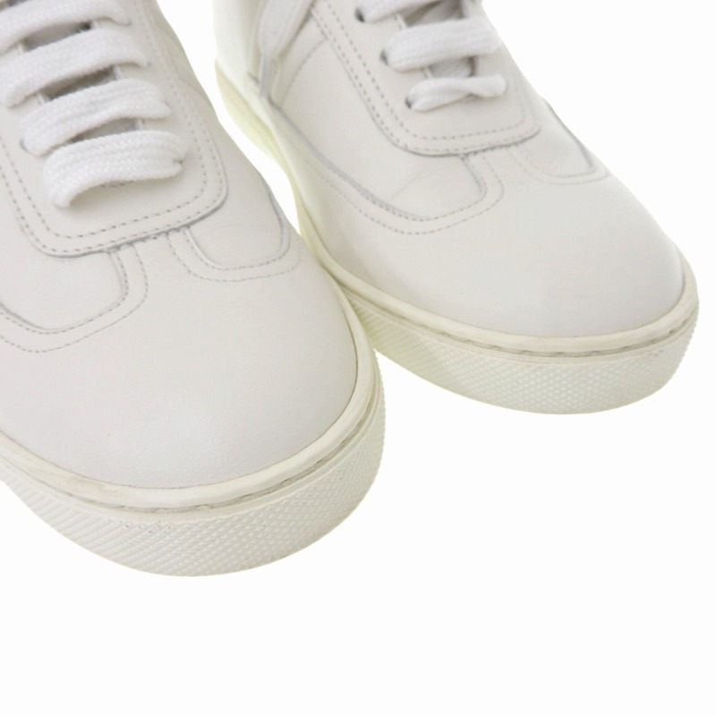 エルメス HERMES クイック ペガサスポップ スニーカー 靴 レザー ホワイト/レッド/ブルー #37 23.5〜24cm 靴 中古