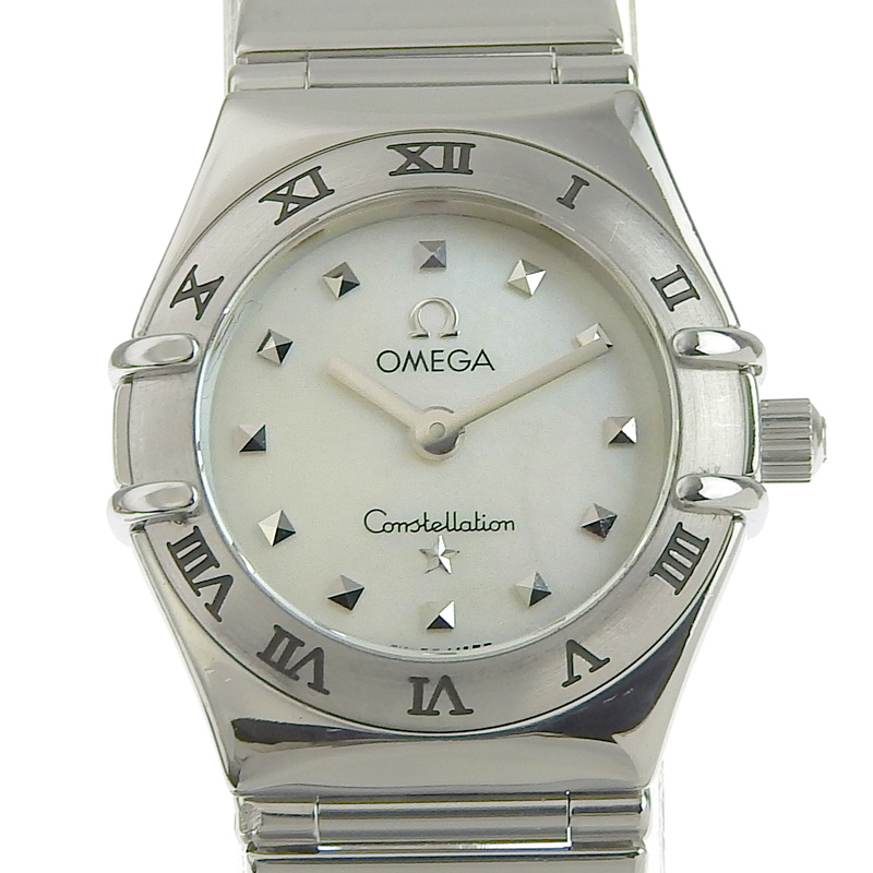 オメガ OMEGA コンステレーションミニ マイチョイス レディース クォーツ 腕時計 SS ホワイトシェル文字盤 1561.71 中古 OW0262