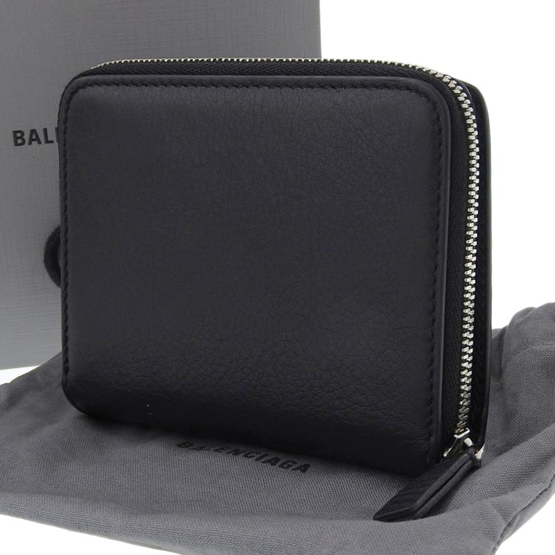 Balenciaga バレンシアガ エブリデイ 二つ折り コンパクト財布 ブラック 【ブランド】