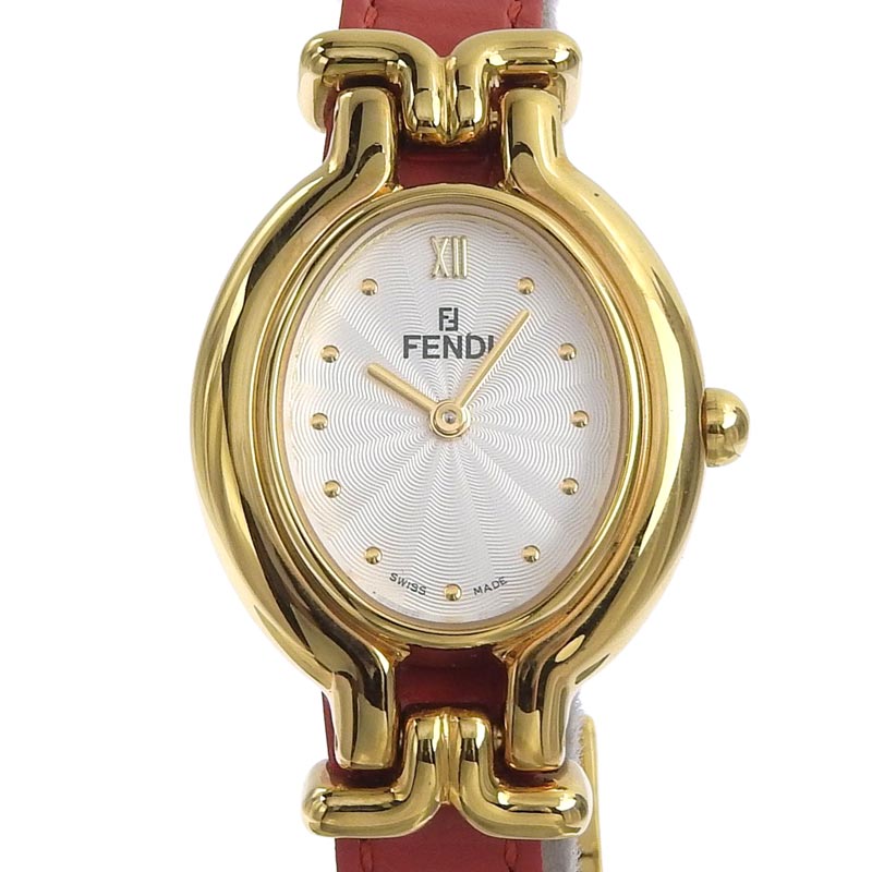 専用FENDI シェル ラウンド ゴールド クォーツ レディース腕時計 585ビンテージ時計shop