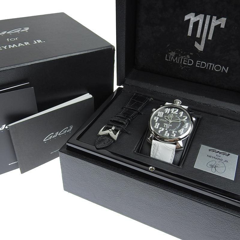 ガガミラノ 時計 マヌアーレシン クロノ46 メンズ クォーツ 腕時計 SS 