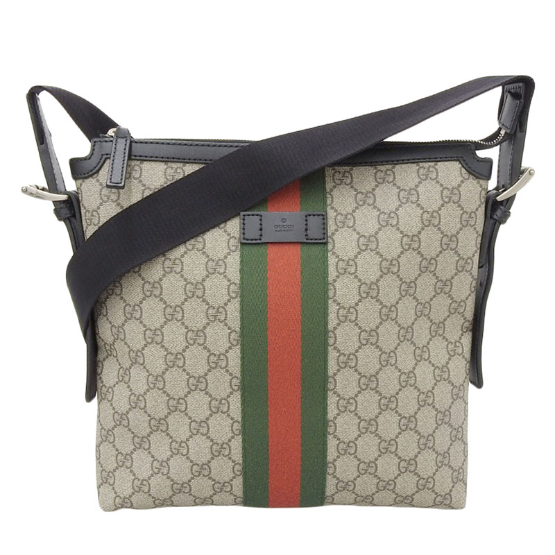 グッチ GUCCI GGスプリーム 斜め掛け ショルダーバッグ PVC レザー