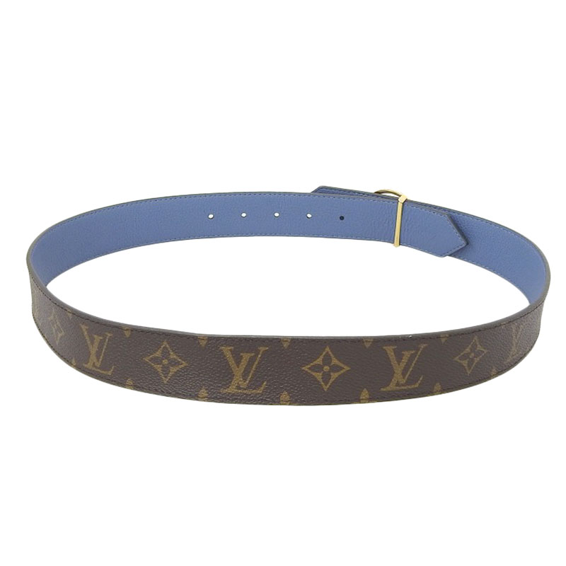 ルイヴィトン LOUIS VUITTON モノグラム サンチュール LVサークル リバーシブル ベルト PVC レザー ブルー M0142 中古  LV0967 – ロンド 大阪天神橋筋6丁目