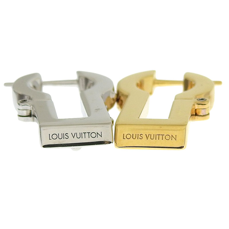 ルイヴィトン LOUIS VUITTON ブックル ドレイユ ツインロックス ピアス