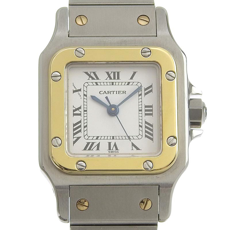 カルティエ CARTIER W20057C4 サントスガルべSM YGコンビ 自動巻き レディース _760425