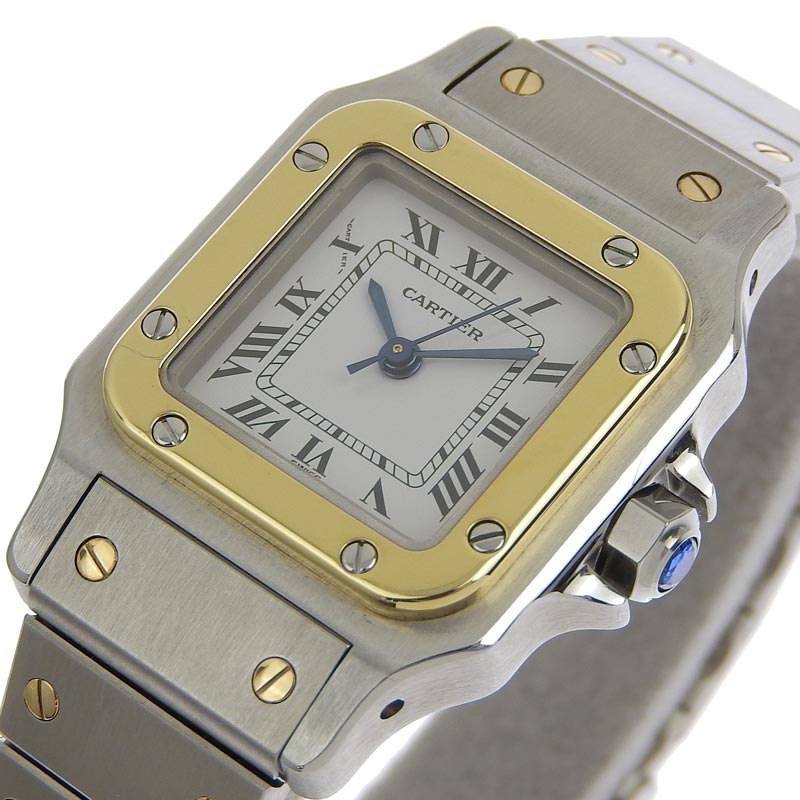 カルティエ CARTIER W20057C4 サントスガルべSM YGコンビ 自動巻き レディース _760425