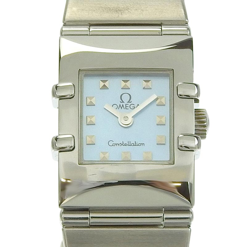 オメガ OMEGA コンステレーション レディース クォーツ 腕時計 SS ブルーシェル文字盤 中古 OW0347