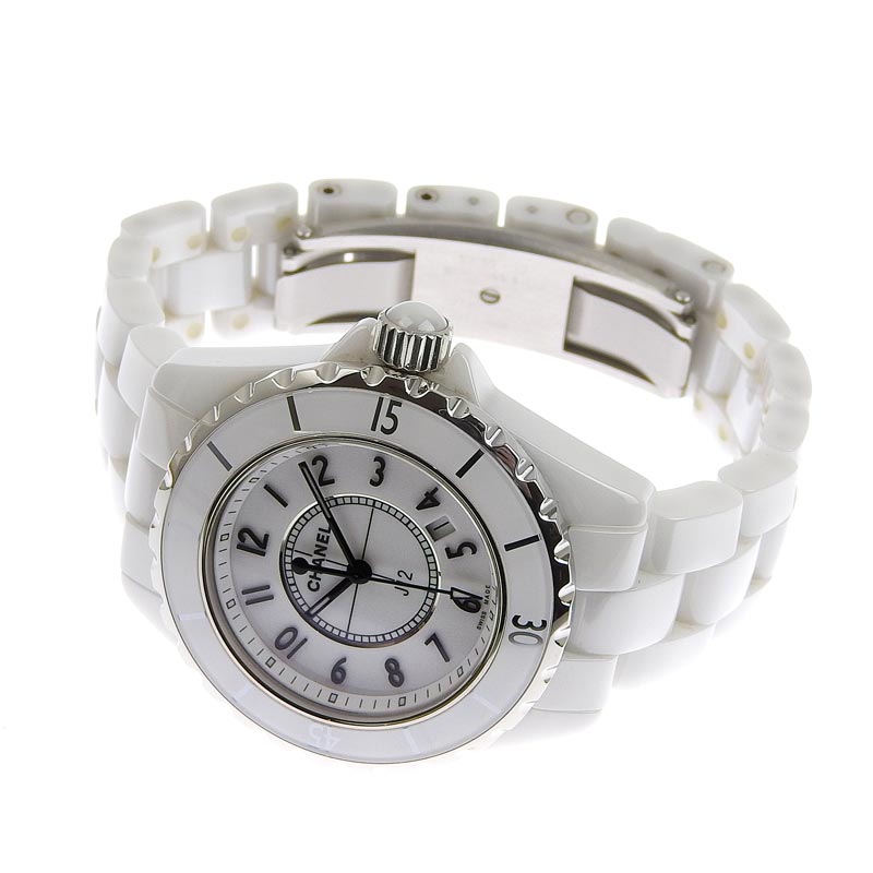 シャネル CHANEL J12 レディース クォーツ 腕時計 セラミック ホワイト文字盤 H0968  新入荷 CH0773