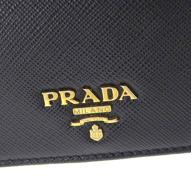 プラダ PRADA カードケース 名刺入れ サフィアーノ レザー ブラック