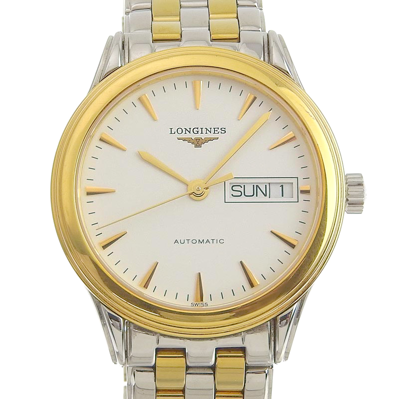 ロンジン LONGINES フラッグシップ 裏スケ メンズ 自動巻き 腕時計 SS GP ホワイト文字盤 L4.799.3.22.7 中古  OW0353 – ロンド 大阪天神橋筋6丁目