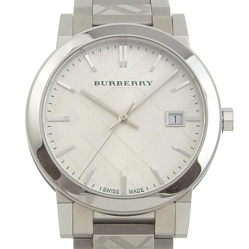 バーバリー BURBERRY メンズ クォーツ 腕時計 SS シルバー文字盤 