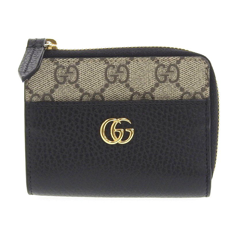 グッチ GUCCI GGマーモント ミニウォレット コンパクト財布 PVC/レザー