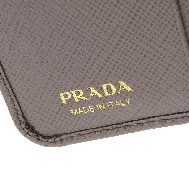 プラダ PRADA 二つ折り財布 コンパクトウォレット サフィアーノ レザー