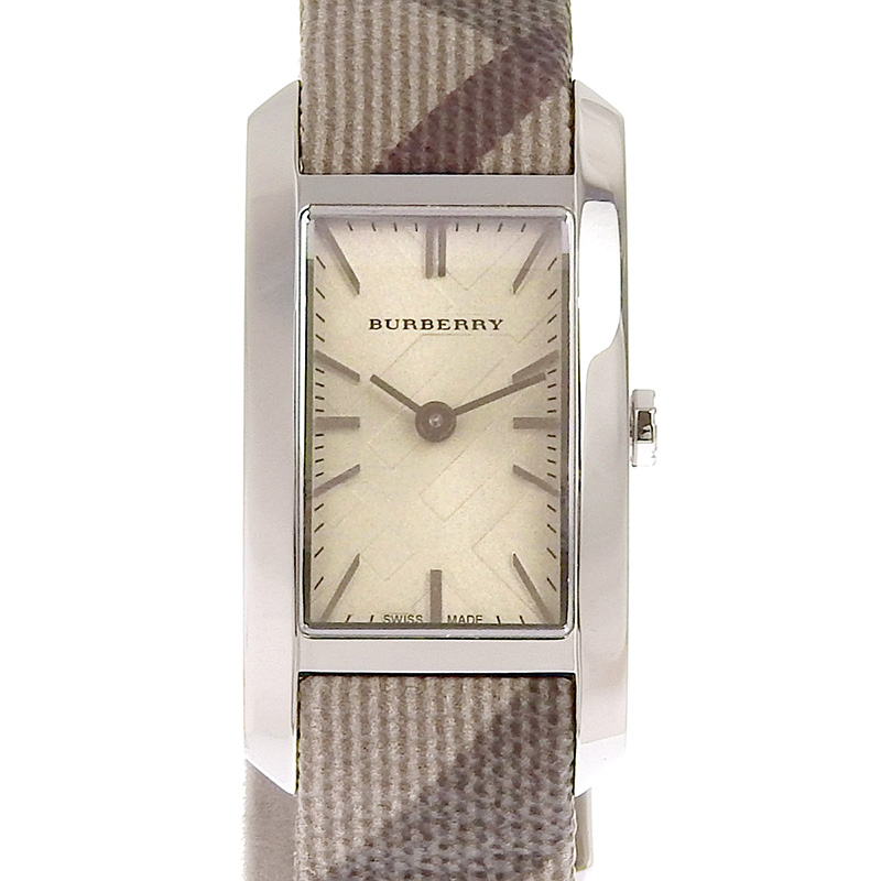 バーバリー Burberry スクエア レディース クォーツ 腕時計 SS/革