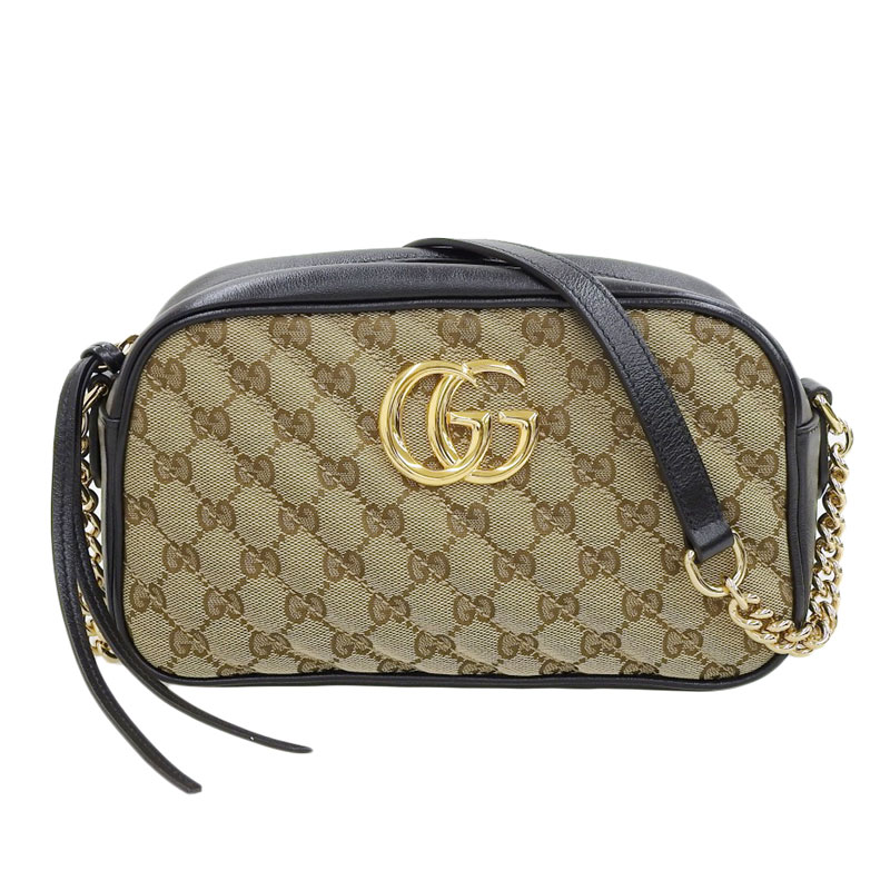 グッチ GUCCI GGマーモント ショルダーバッグ 斜め掛けショルダー キャンバス/レザー ベージュ/ブラウン 447632 中古 GU0393 –  ロンド 大阪天神橋筋6丁目