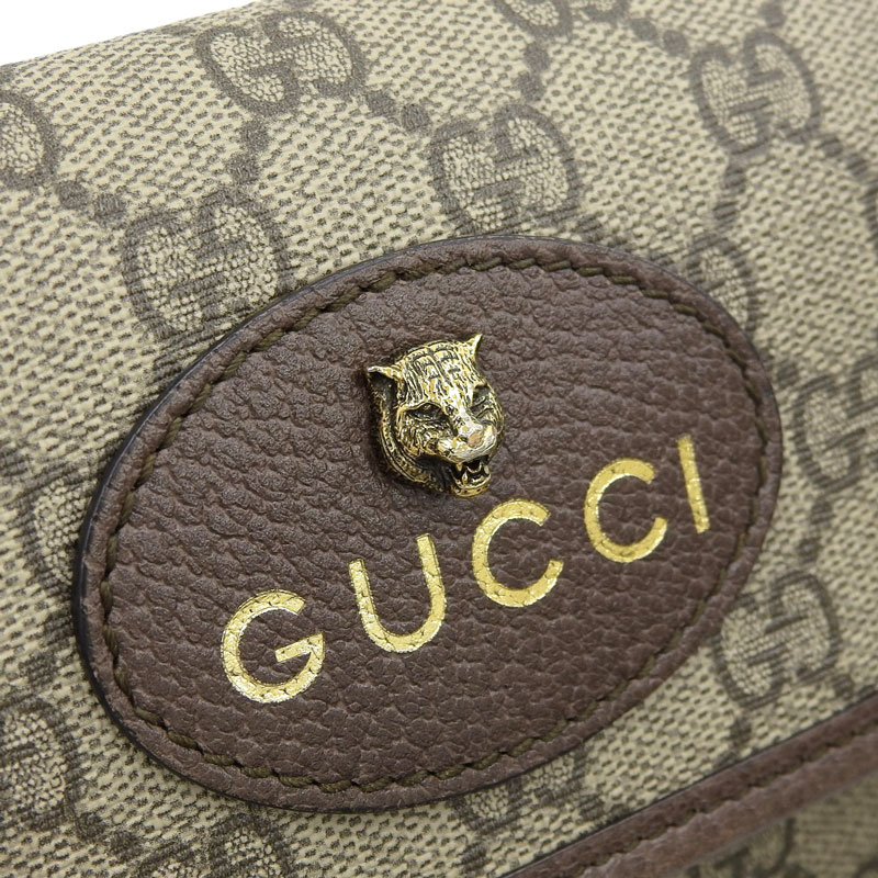 グッチ GUCCI GGスプリーム ベルトバッグ ネオヴィンテージ キャット 