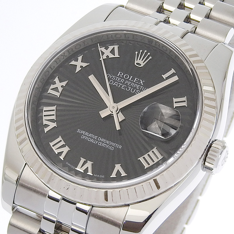 ROLEX ロレックス デイトジャスト 116234 黒文字盤 メンズ 腕時計