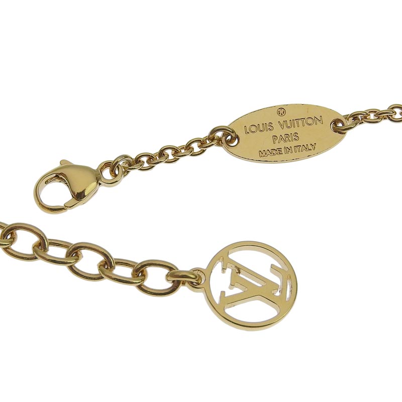 ルイヴィトン LOUIS VUITTON エセンシャルV ネックレス ゴールド色 GP ...