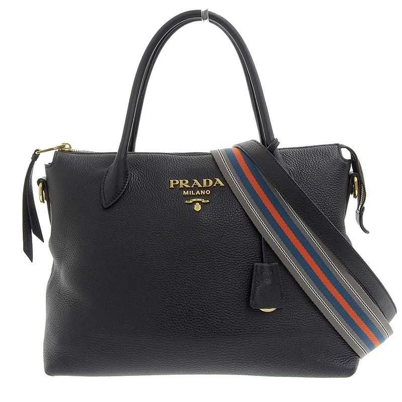 PRADAプラダ　ヴィッテロダイノ　レザーショルダーバッグ　2wayレザーショルダーバッグ2way