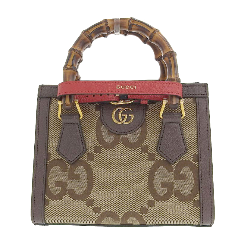 グッチ GUCCI 2WAYバッグ バンブー ダイアナ ミニトート ジャンボGG ...