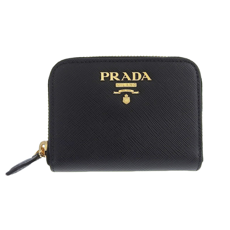 プラダ PRADA コインケース 小銭入れ サフィアーノレザー ブラック