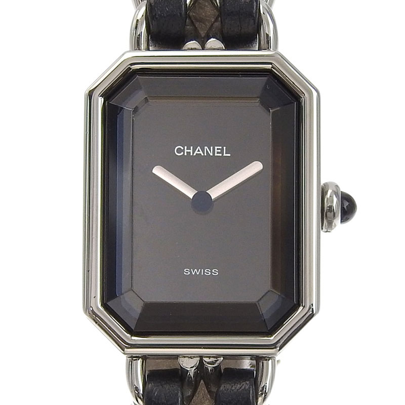 【お買い得】CHANEL 腕時計 プレミエール レザー×ブラック